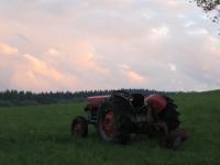 Tractor at Sunset